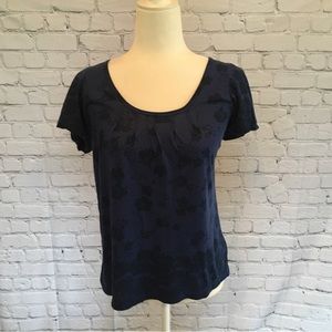 American Eagle Women’s Blue Floral Top/Blouse